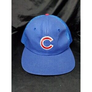 Vintage Gross Cap Chicago Cubs Snapback Hat MLB Baseball Blue Red Cap